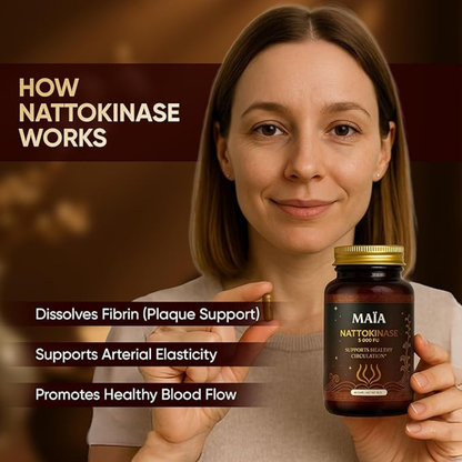 Support your Blood Flow with 5,000 FU of Nattokinase for peak Performance